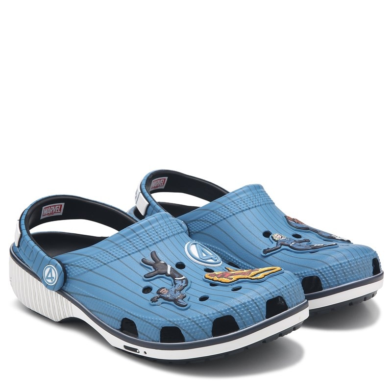Crocs Marvel's Fantastic 4 Classic Clog Shoes (Blue/White Multi) - Size 13.0 M