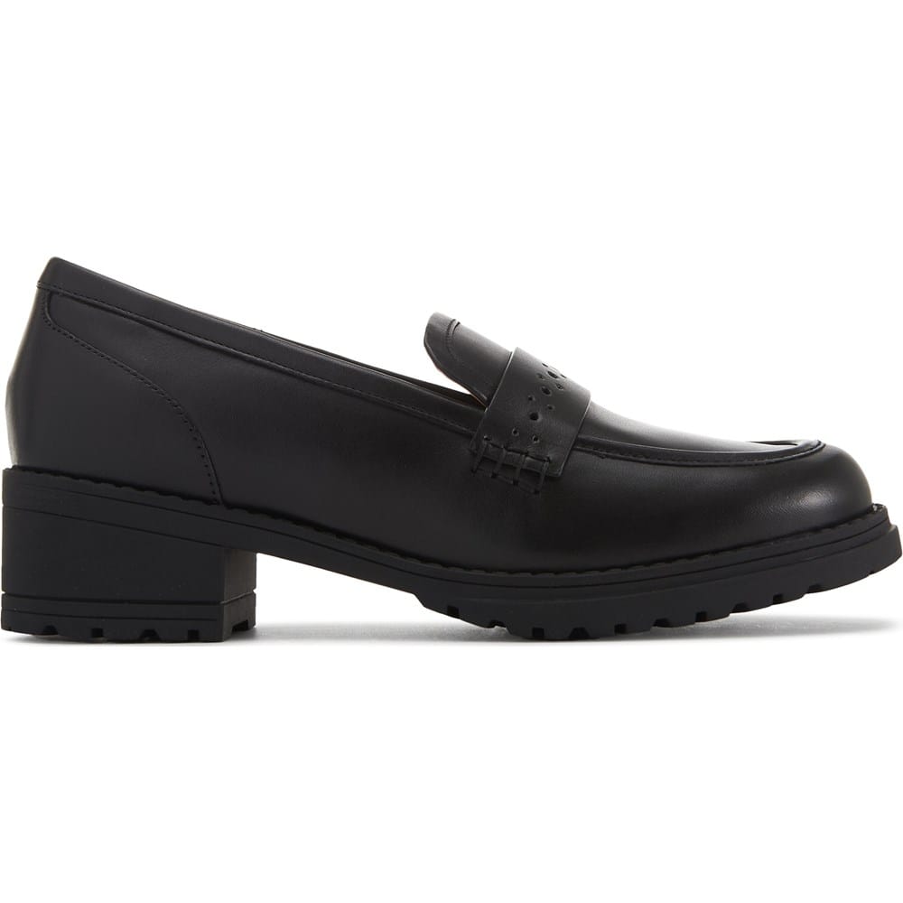 Mocassins Cole Haan Femme Taille 6 B En Cuir Noir - Modèle Penny Plat, Occasion En Bon état
