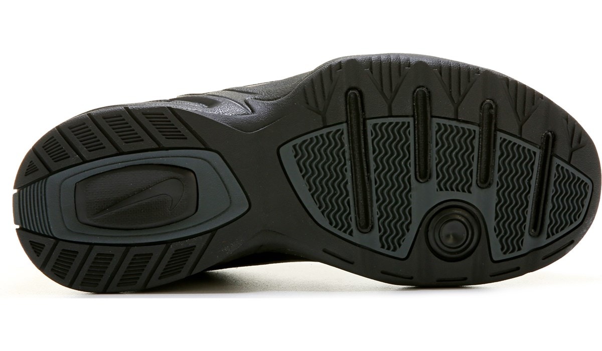 Nike Men S Air Monarch Iv X Wide Walking Shoe Black Sneakers And Athletic Shoes Famous Footwear