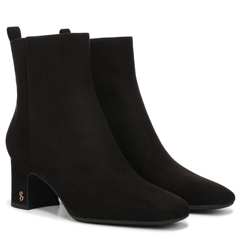 Sam And Libby Women's Yvonne Dress Booties (Black Mirco Suede) - Size 11.0 M