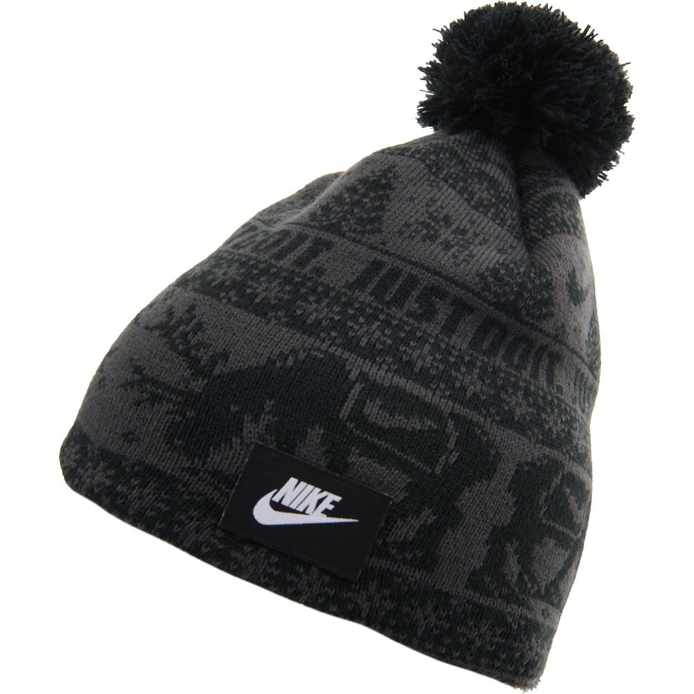 Nike Kids' Fair Isle Peak Beanie Hat and Glove Set Famous Footwear