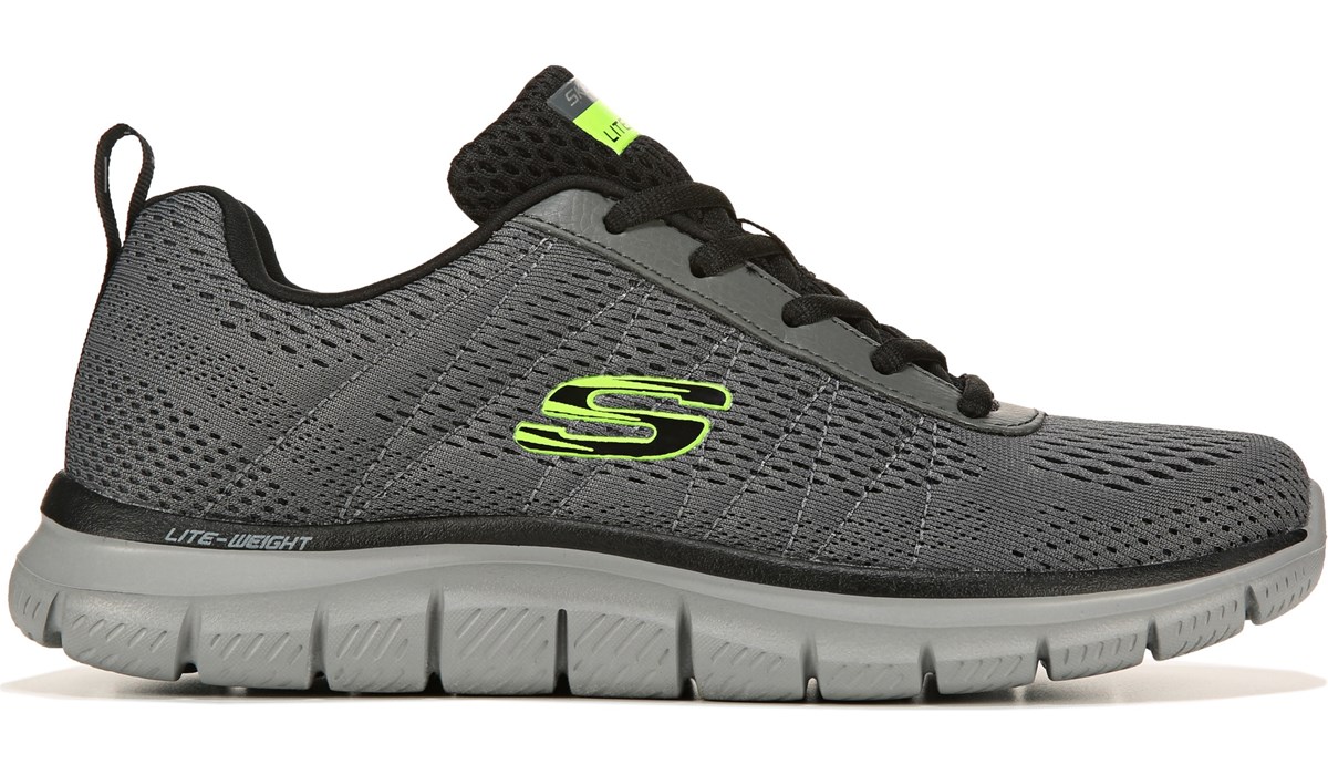 grey track trainers