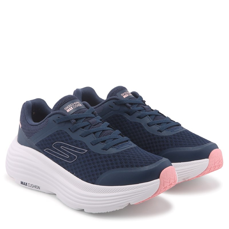 Skechers Women's Max Cushioning Endeavour Walking Shoes (Navy/Pink Wide) - Size 5.0 W