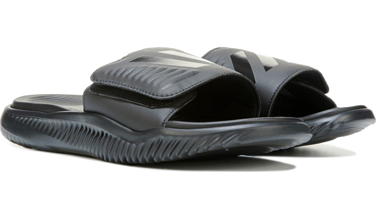adidas Men's Alphabounce Slide Sandal Black, Sandals, Famous Footwear