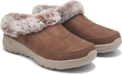 Women's On-The-Go Joy Go Lounge Cozy Slip On - Chestnut Fur