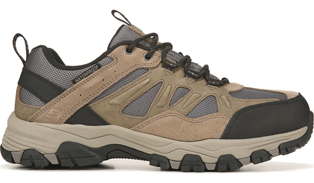 skechers mens bengao hombre shoes dark brown waterproof leather