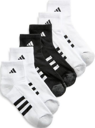 adidas gazelle silver green womens Foam-Padded Quarter Socks for Comfort