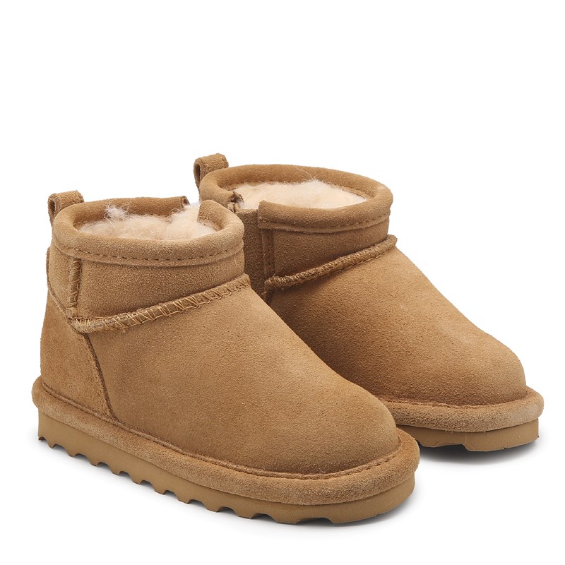 Bearpaw Kids' Shorty Water Resistant Boot Toddler/Little Kid Boots (Iced Coffee) - Size 12.0 M