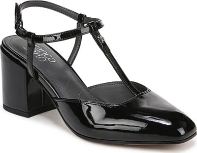 Women's Tasha Strappy Block Heel - Black Patent