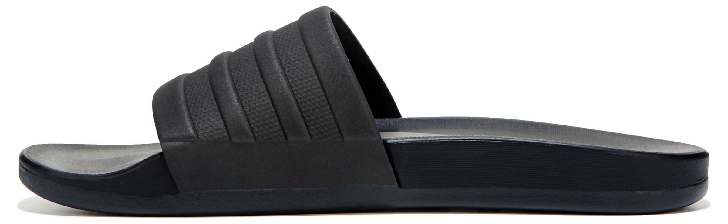 adidas men's adilette sc black & white flip flops