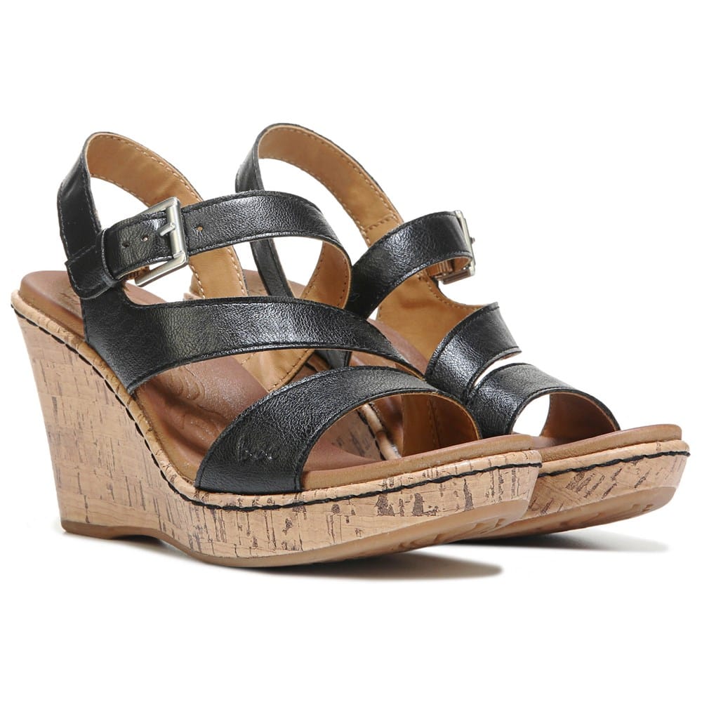 Women's Cork Wedge Sandals - Platform Slide Sandals With Non-Slip Comfort For Summer