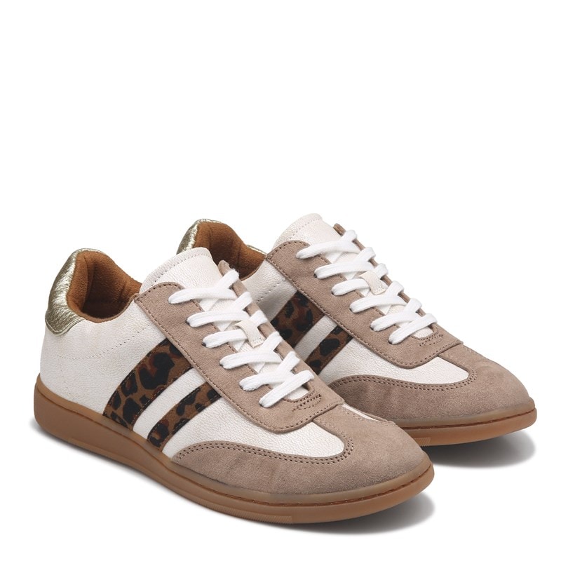 Eurosoft Women's Raven T-Toe Sneakers (White Leopard) - Size 8.5 M