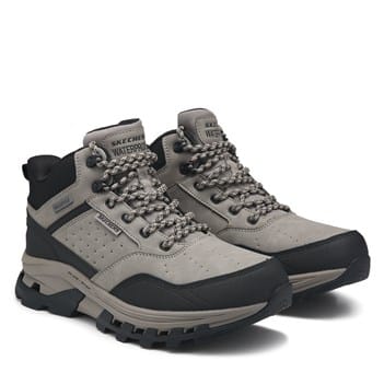Skechers Men's Slip-Ins Waterproof Relaxed Fit: Glide-Step Randell Brecken Hiking Boots from Finish Line Cement, Black Size