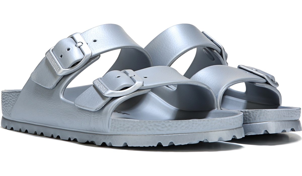 birkenstock silver arizona sandals