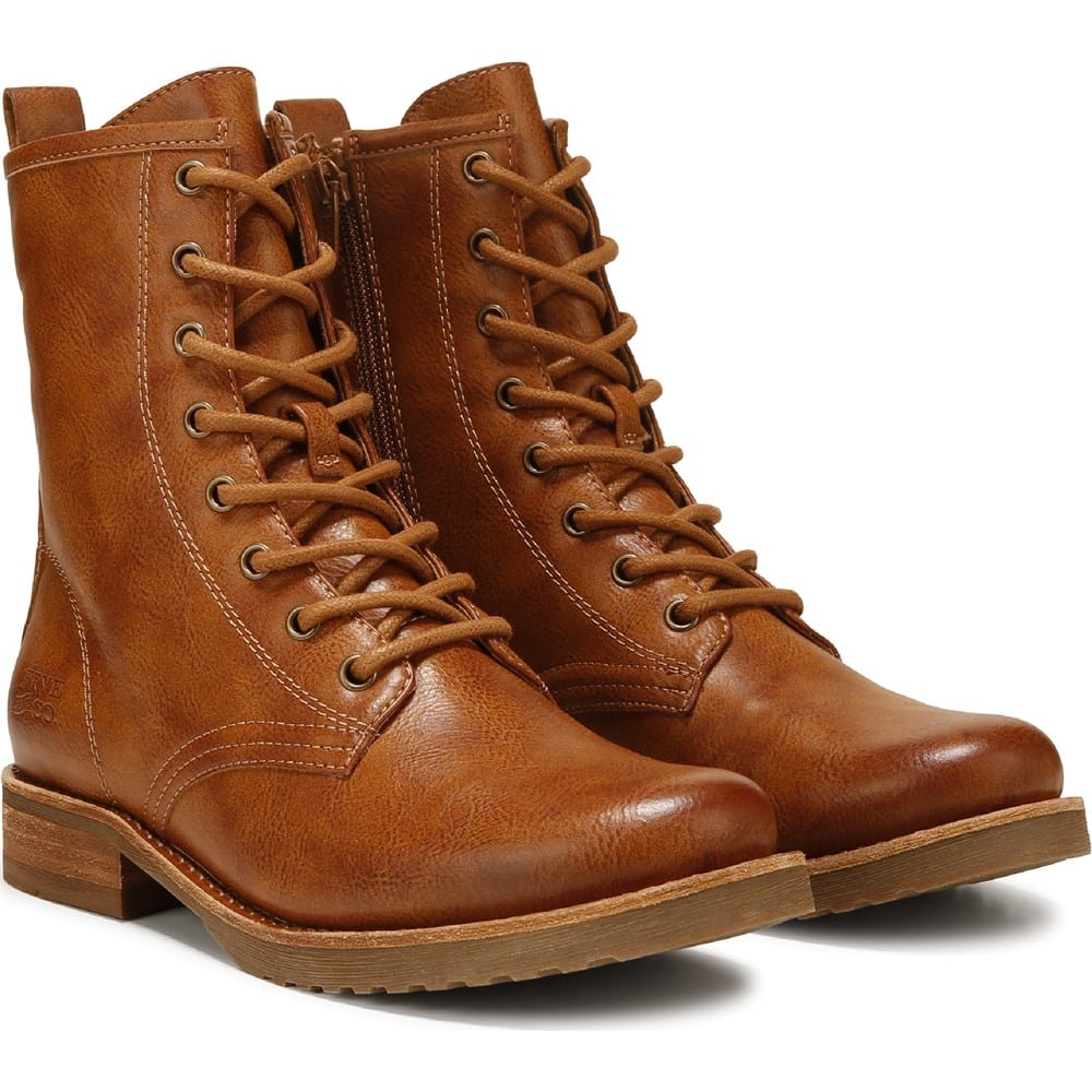 Frye Chestnut Brown Leather Lace-Up Work Boots with Tan Laces Frye Men main image 4