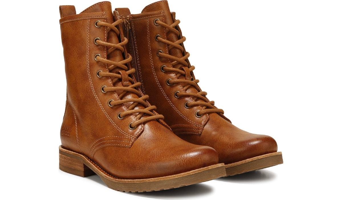 Frye and Co. Women's Chesnee Combat Lace Up Boot, Boots, Famous Footwear
