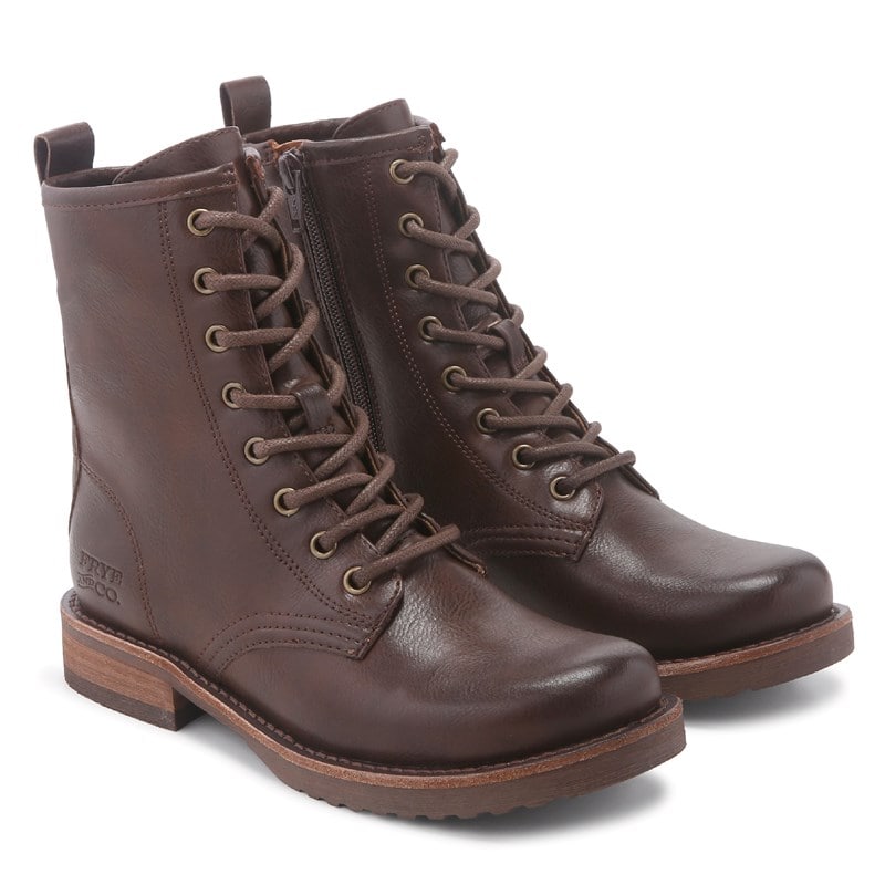 Frye And Co. Women's Chesnee Combat Lace Up Boots (Brown) - Size 11.0 M