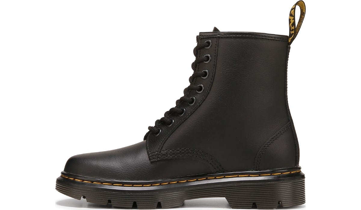 Dr. Martens Black Combat Boots with Durable Sole Dr. Martens Combs Leather Men main image 2