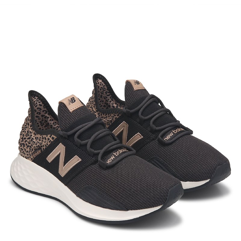 New Balance Women's Fresh Foam Roav Running Shoes (Black/Leoprint) - Size 11.0 B