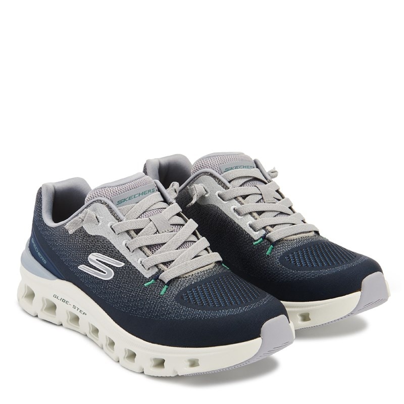 Skechers Men's Glide-Step Pro Wide Sneakers (Navy/Grey/Green) - Size 10.0 W