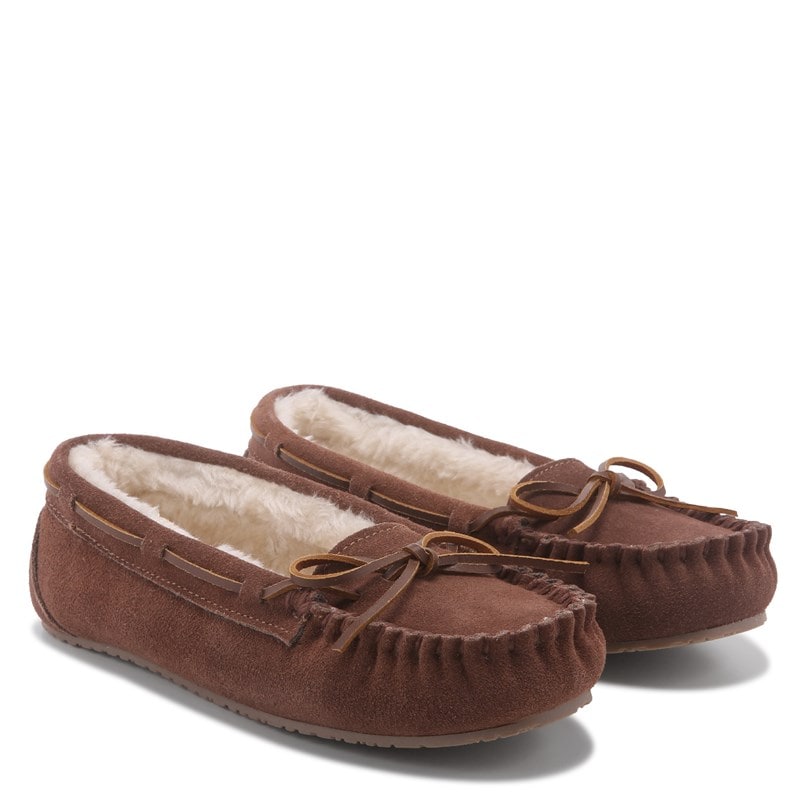 Minnetonka Moccasin Women's Britt Trapper Slipper Shoes (Pecan Brown) - Size 10.0 M