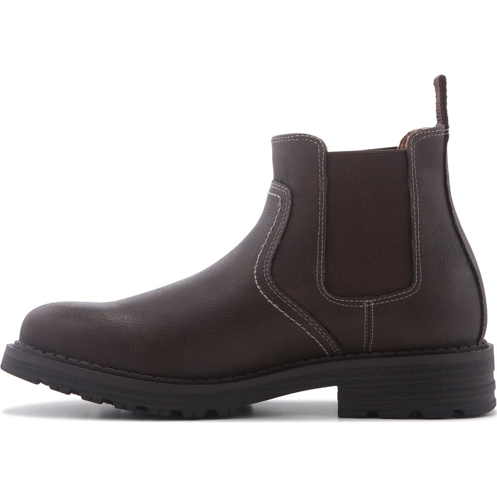 dockers mens durham dress casual classic chelsea boots Truman Boot | Men's | Dark Brown | Size 13 Amazon Color Code:BLCK 396 Salma Hayek's Best Dressed on inside zipper entry
