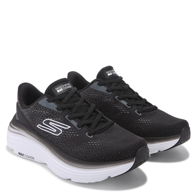 Skechers Men's Max Cushioning Endeavour Bungee Running Shoes (Black/White) - Size 14.0 2W