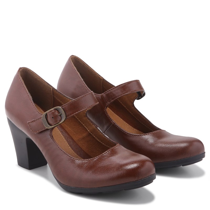 Eurosoft Women's Netty Mary Jane Shoes (Brown) - Size 10.0 M