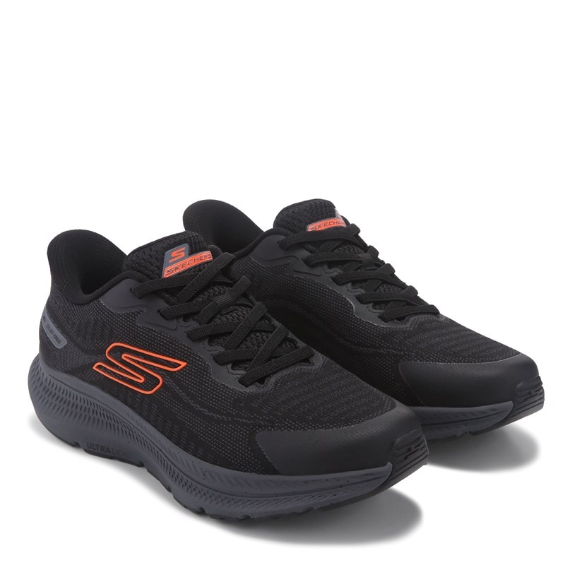 Skechers Men's Slip-Ins Go Run Consistent 2.0 Sneakers (Black/Orange/Grey) - Size 8.0 2W