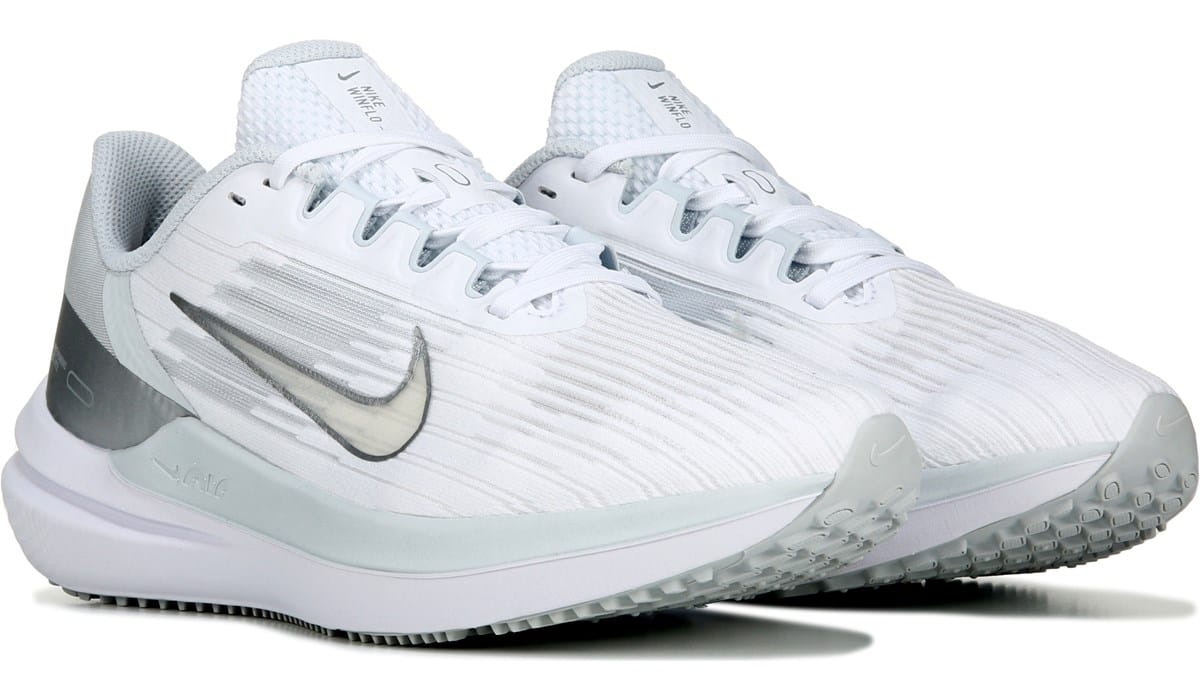 Nike Women's Air Winflo 9 Running Shoe Grey, Sneakers and Athletic Shoes,  Famous Footwear