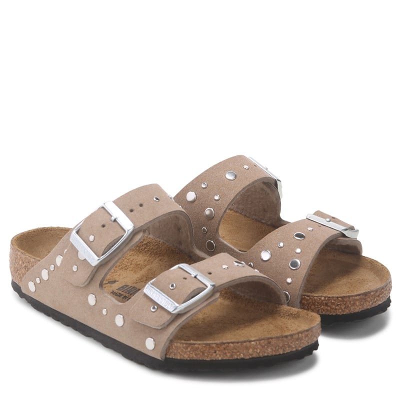 Birkenstock Kids' Arizona Footbed Sandal Little Kid Sandals (Gray Taupe) - Size 31.0 M