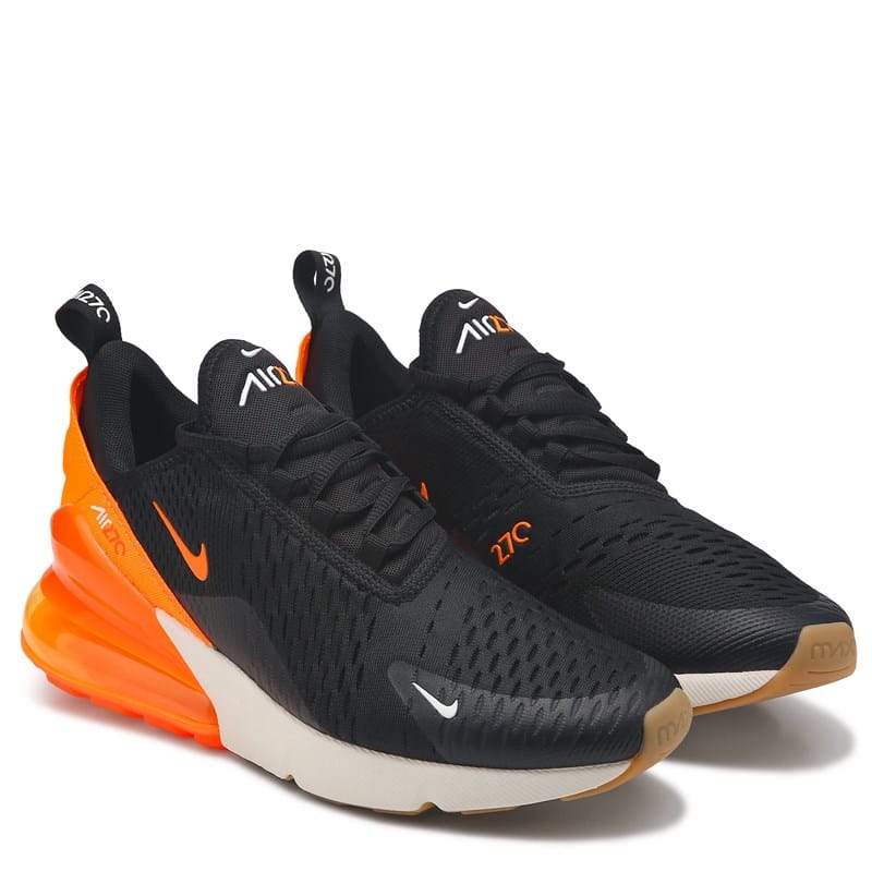 Nike Men's Air Max 270 Sneakers (Black/Orange/Gum) - Size 14.0 M