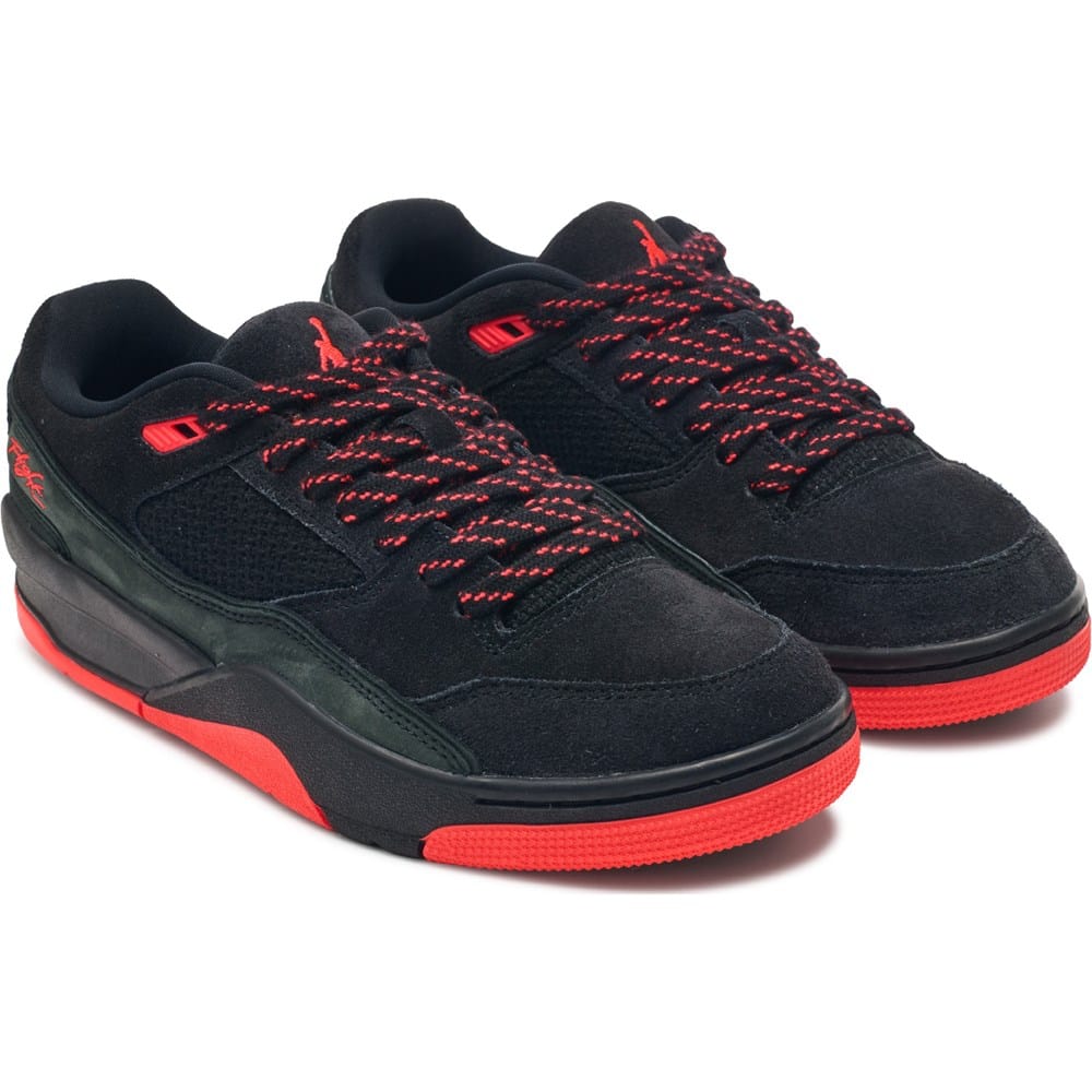 Jordan Men's Flight Court Low Sneakers (Black/Red) - Size 11.0 M