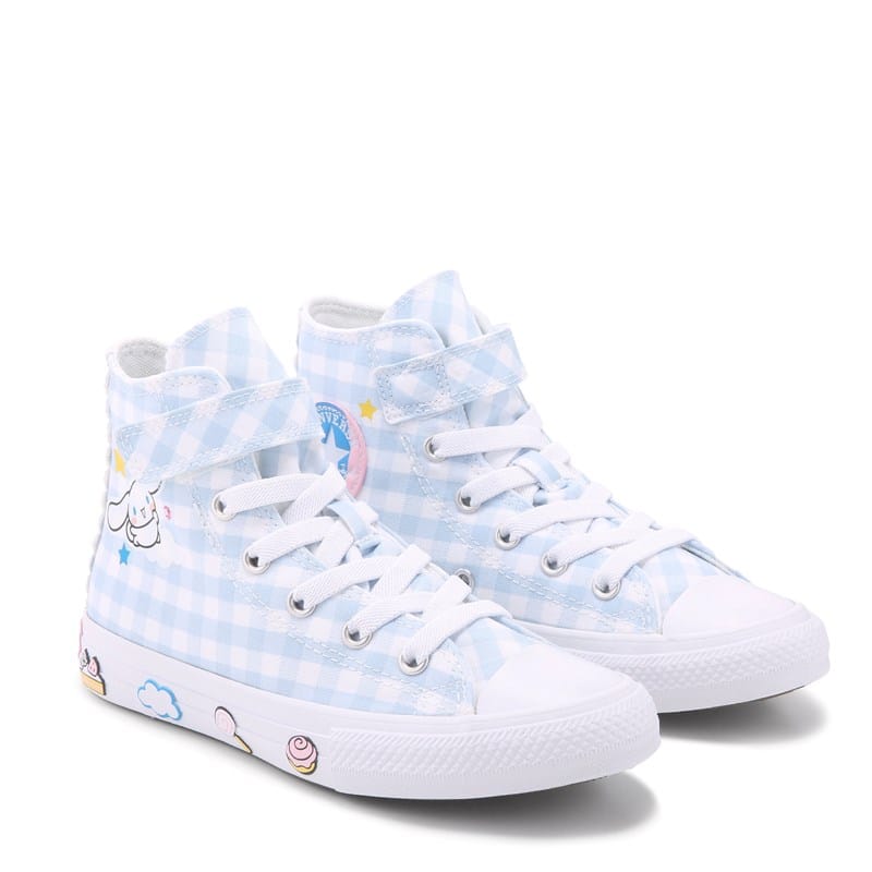 Converse Kids' Chuck Taylor All Star 1v High Top Sneaker Little Kid Shoes (Blue/Cinnamaroll/Hello Kitty) - Size 1.0 M