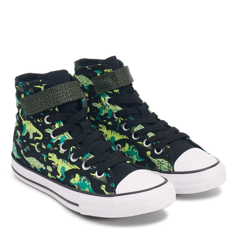 Converse Kids' Chuck Taylor All Star 1v High Top Sneaker Little Kid Shoes (Black/Dino) - Size 12.0 M