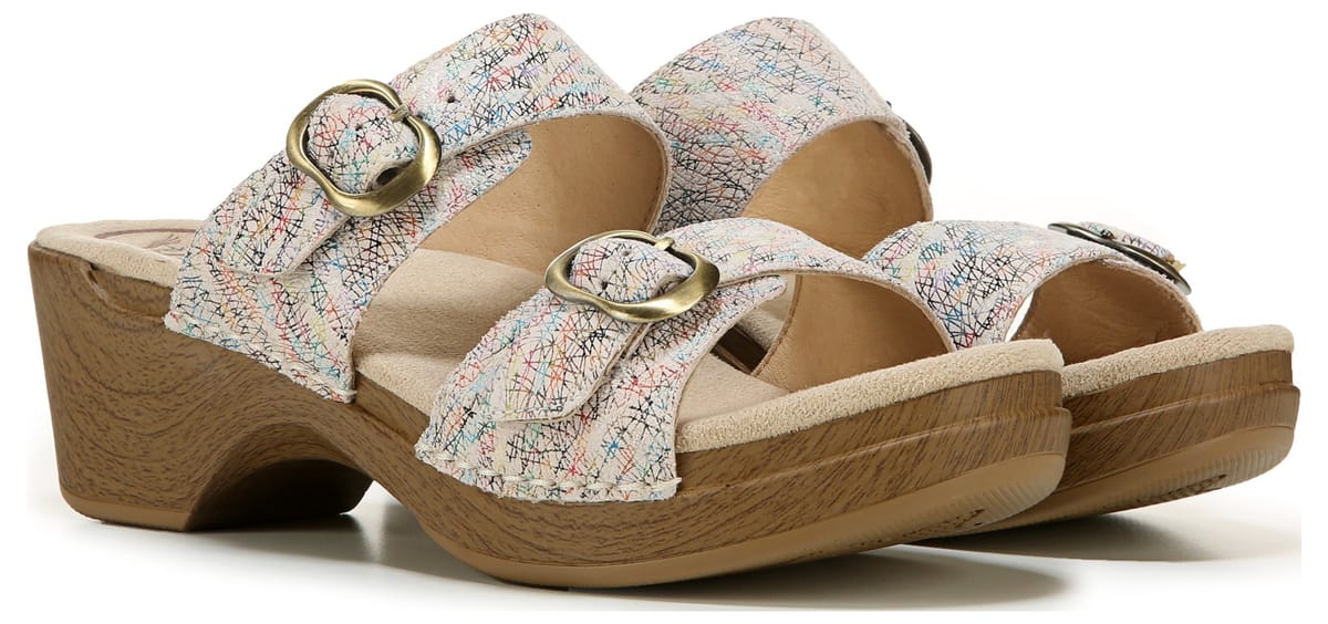 dansko sandals silver