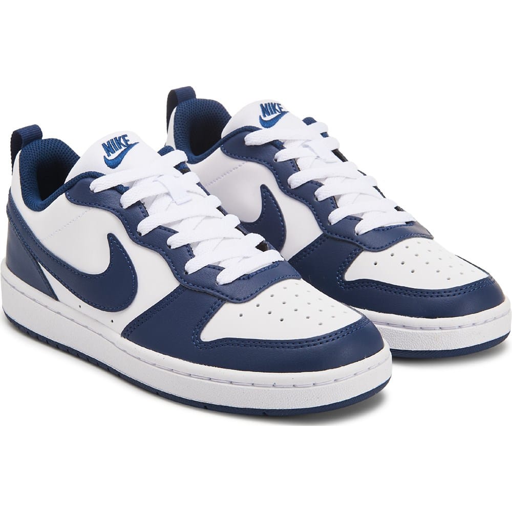 Nike キッズスニーカー US 2Y ネイビー/ホワイト　21cm モアテン Nike Kids' Court Borough Recraft Low Top Sneaker Big Kid | Famous