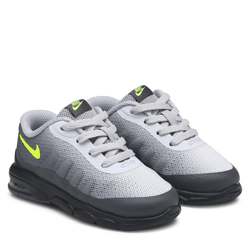 Nike Kids' Air Max Invigor Sneaker Toddler Shoes (Grey/Volt) - Size 6.0 M