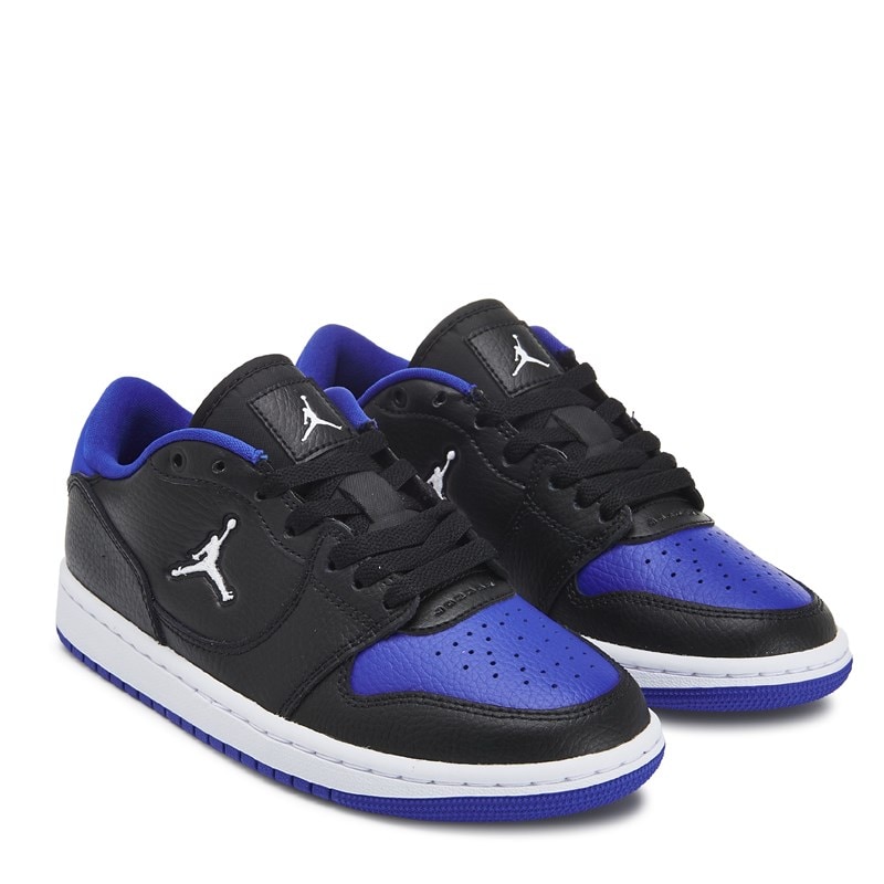 Jordan Kids' Jordan Court Connect Low Top Sneaker Big Kid Shoes (Black/Blue) - Size 4.0 M
