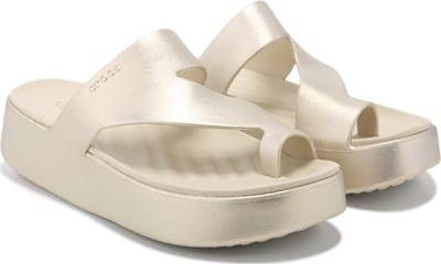 Women's Getaway Toe Loop Platform Sandal - Metallic Champagne
