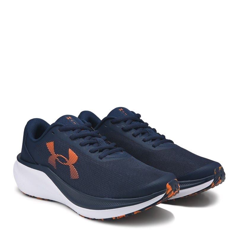 Under Armour Men's Charged+ Chase Running Shoes (Navy/Orange) - Size 12.0 M (pick up in the cage)