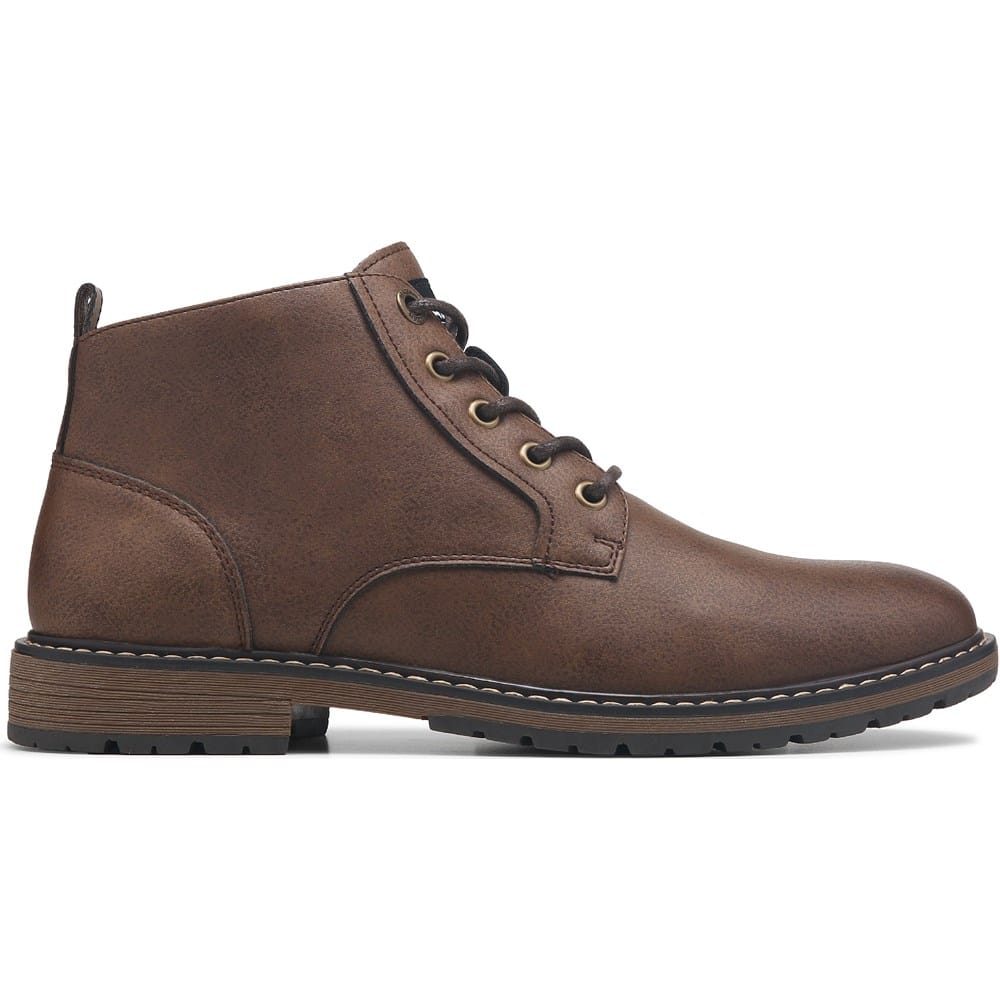 NWOT - Madden brand Dark Brown Men\'s Boots size 8. Laces & side zipper. Madden By Steve Madden Trempt Mtatton Boots Dark Brown Side  main image 2