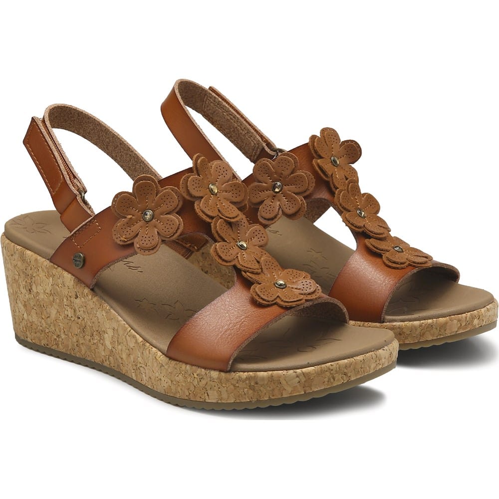 Skechers Women's Arch Fit Beverlee 2.0 Flower Wedge Sandal