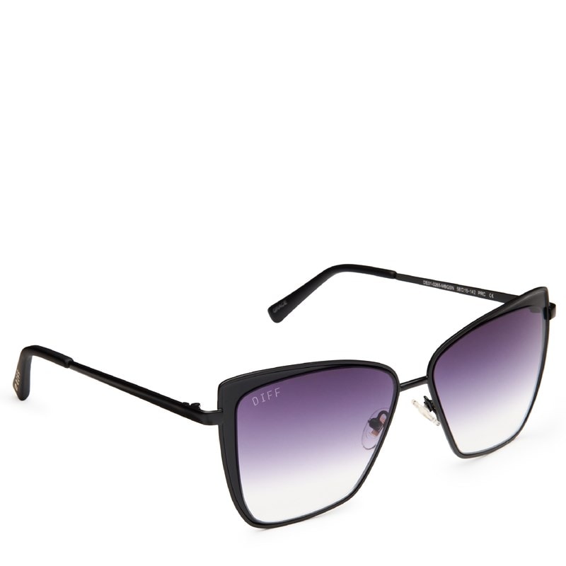 Diff Eyewear Women's Grace Cateye Sunglasses Shoes (Matte Black) - Size 0.0 OT