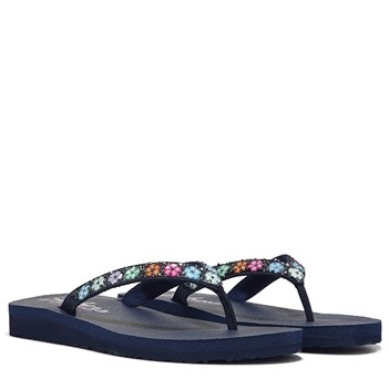 skechers meditation daisy flip flops