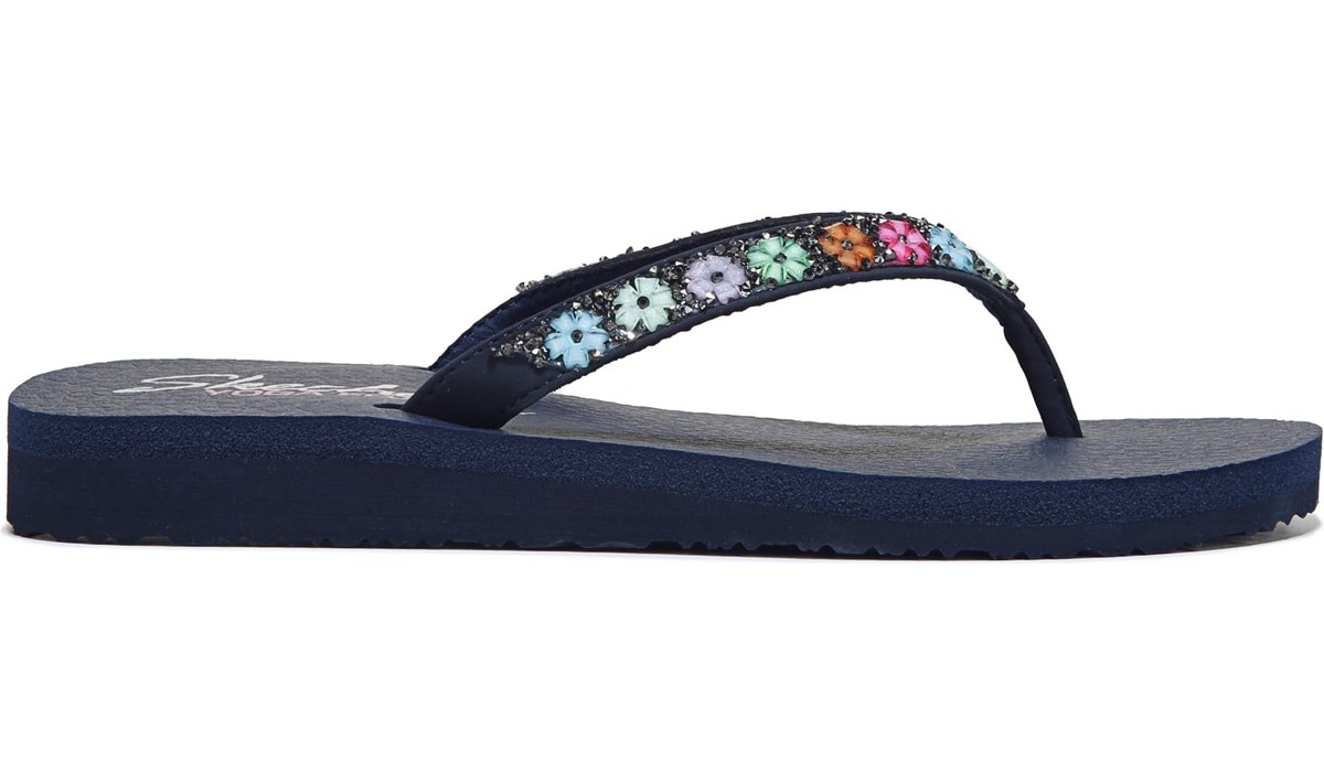 skechers meditation daisy flip flops
