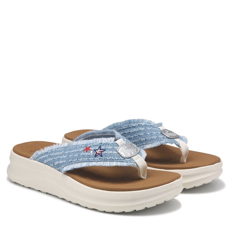 Heydude Women's Tide Flip Flop Sandals (Blue) - Size 6.0 M