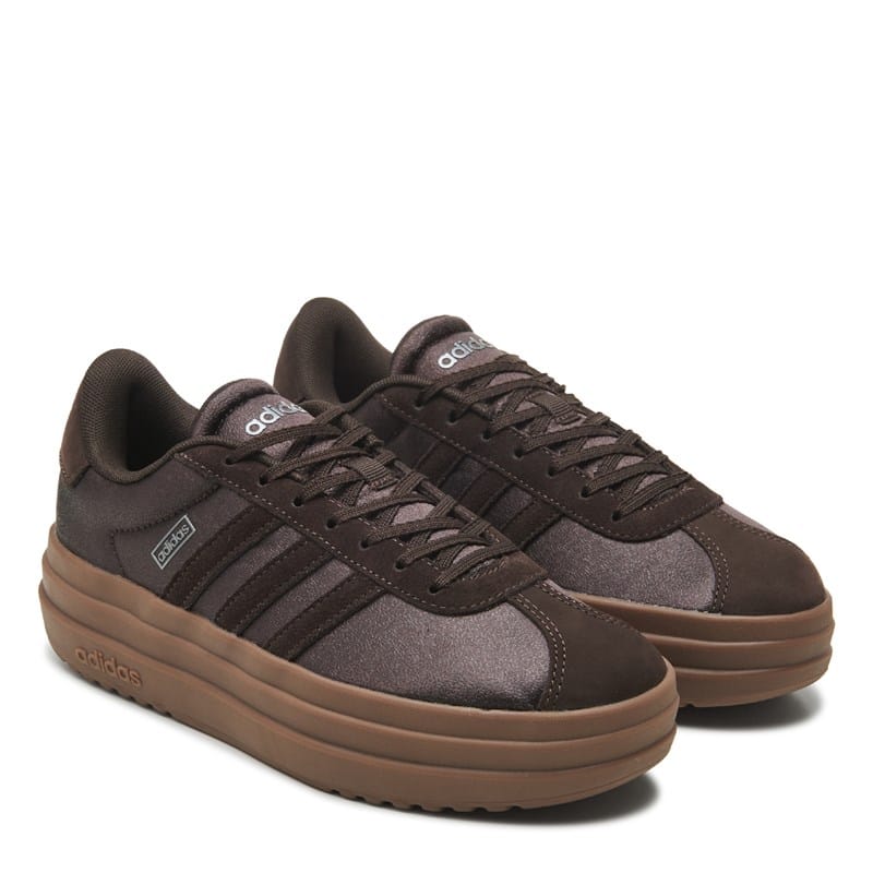 Adidas Women's Vl Court Bold Platform Sneakers (Brown) - Size 9.5 M
