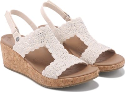 Women's Arch Fit Beverlee My Fav Embellished Wedge Sandal - Off White