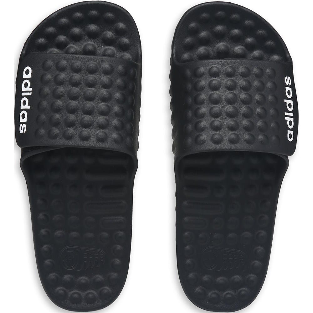 adidas Black Men\'s Slide Sandals - Ribbed Strap adidas Men main image 2